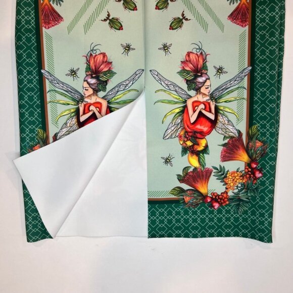 NWT COLCCI Made in Brazil‎ 🇧🇷 V neck Sleeveless Bodycon Floral Midi Dress Sz 4 - Picture 12 of 14